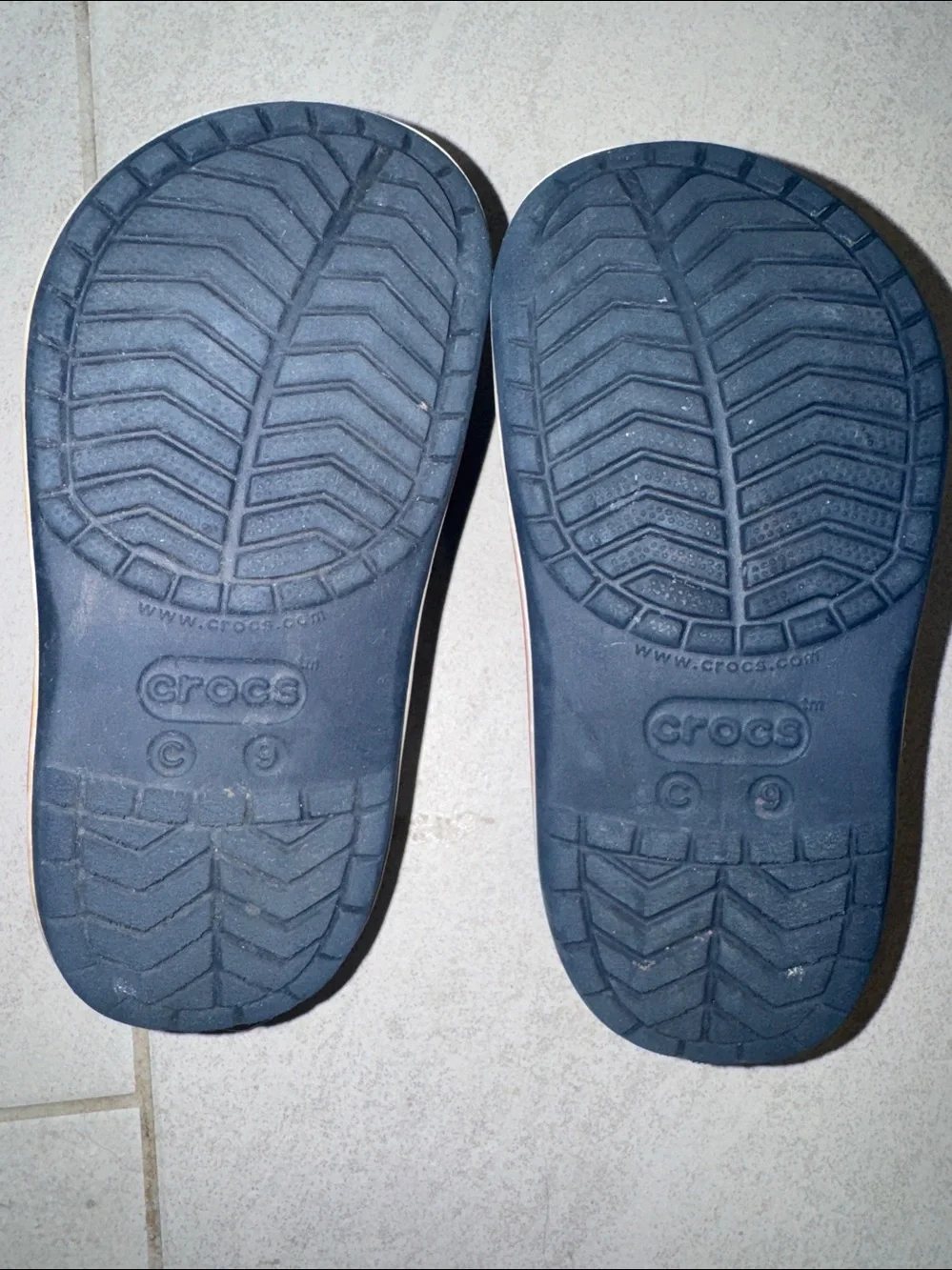 CROCS Kids Navy Blue Sandals EUC!